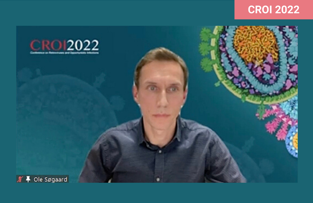 Dr Ole Schmeltz Søgaard at CROI 2022.