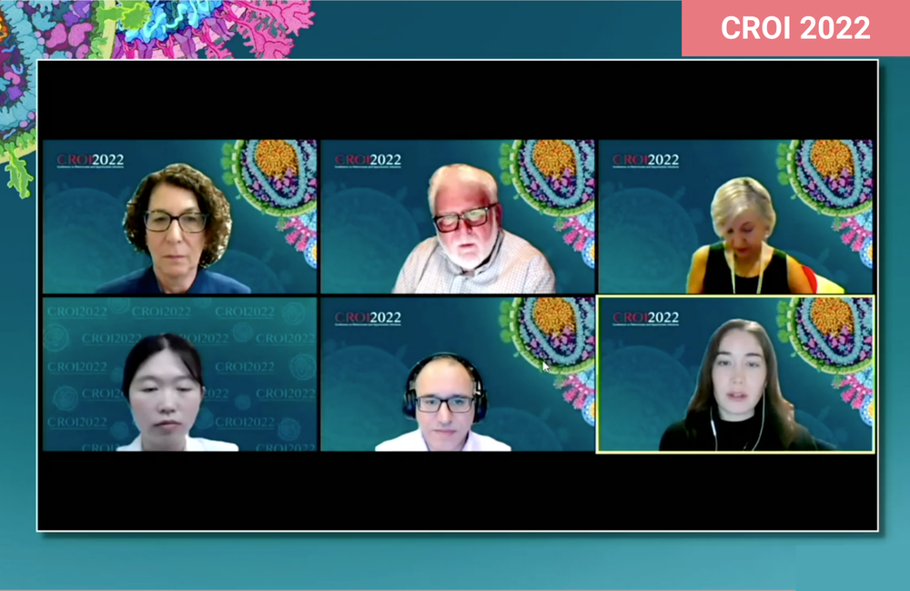 Evelynne Fulda (bottom right) at CROI 2022. Evelynne Fulda at CROI 2022.