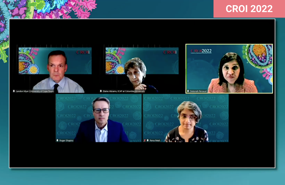 Dr Deborah Persaud (top right) at CROI 2022. Dr Deborah Persaud (top right) at CROI 2022.