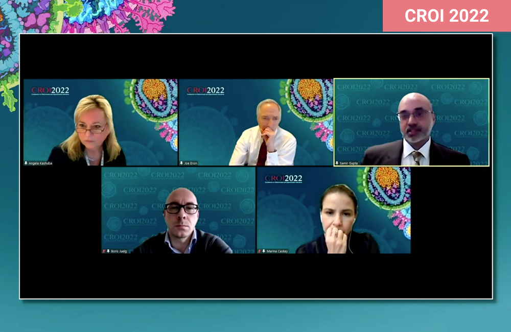 Professor Samir Gupta (top right) at CROI 2022. Professor Samir Gupta (top right) at CROI 2022.