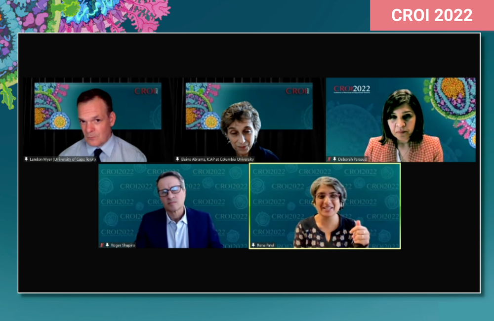 Dr Rena Patel (bottom right) at CROI 2022. Dr Rena Patel (bottom right) at CROI 2022.