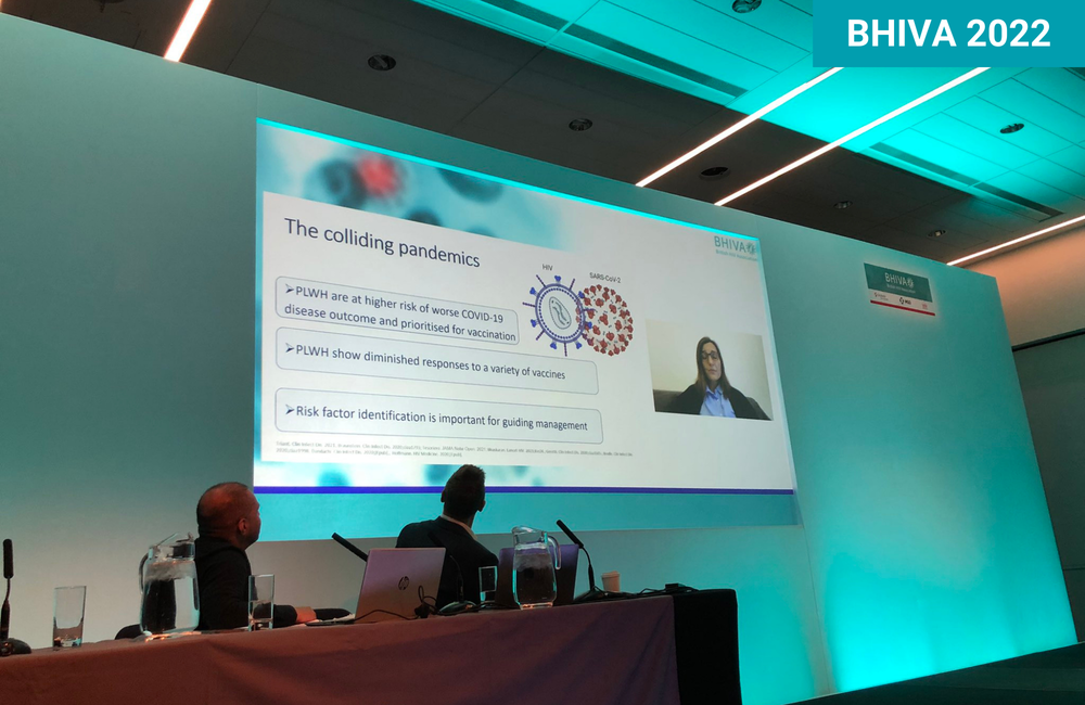 Dr Dimitra Peppa presenting to BHIVA 2022. Image: @tristanjbarber