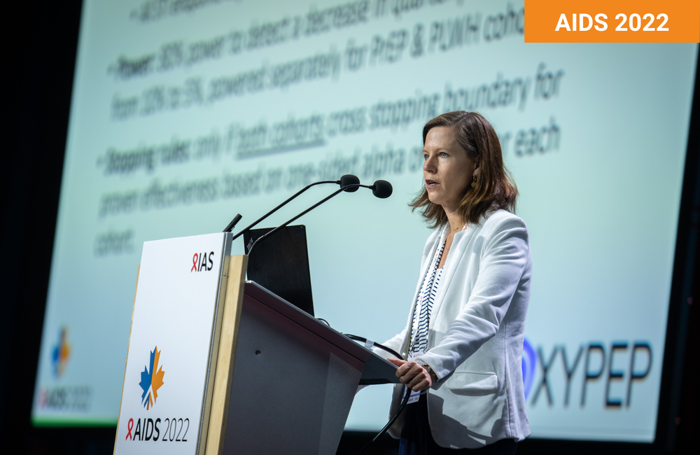 Professor Annie Luetkemeyer at AIDS 2022. Photo©Steve Forrest/Workers’ Photos/IAS