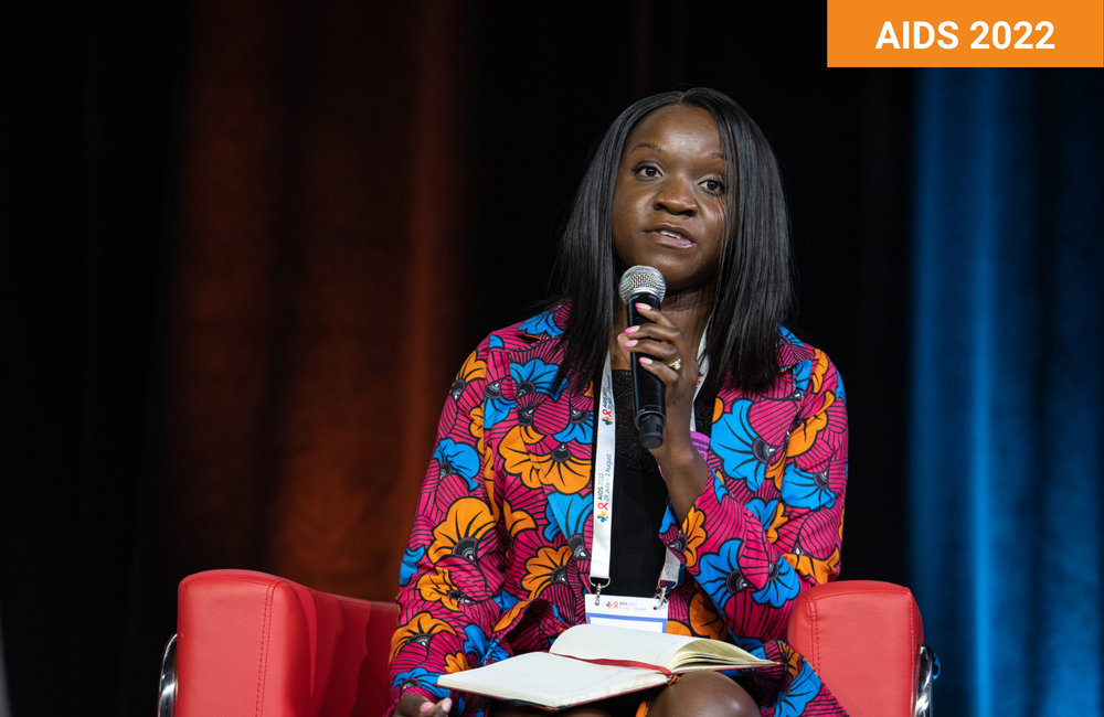 Dr Nyuma Mbewe at AIDS 2022. Photo©Steve Forrest/Workers’ Photos/IAS