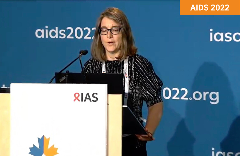 Dr Gesine Meyer-Rath at AIDS 2022.
