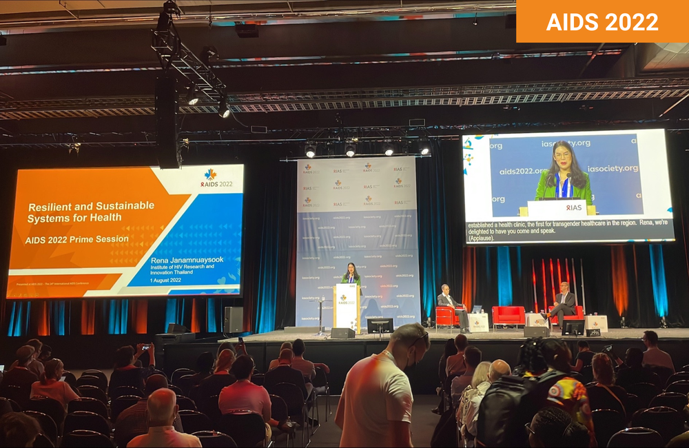 Rena Janamnuaysook at AIDS 2022. Image: @iasociety