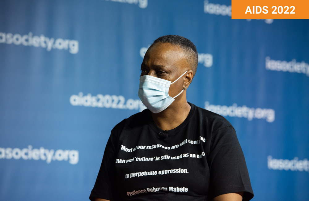 Activist Yvette Raphael at AIDS 2022. Photo©Marcus Rose/IAS