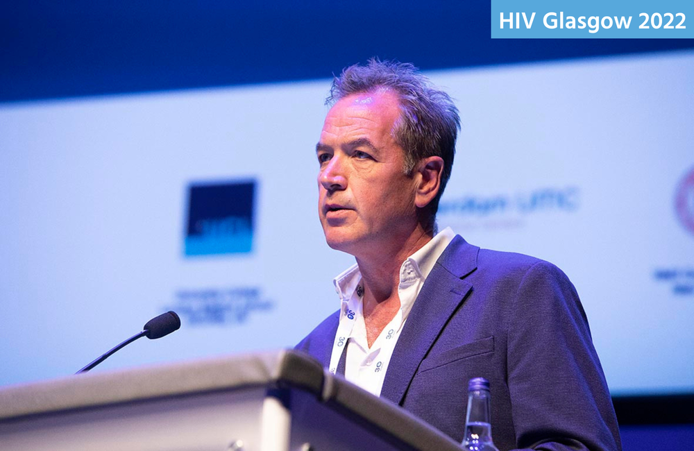 Dr Andrew Hill presenting at HIV Glasgow 2022. Image by Alan Donaldson Photography.