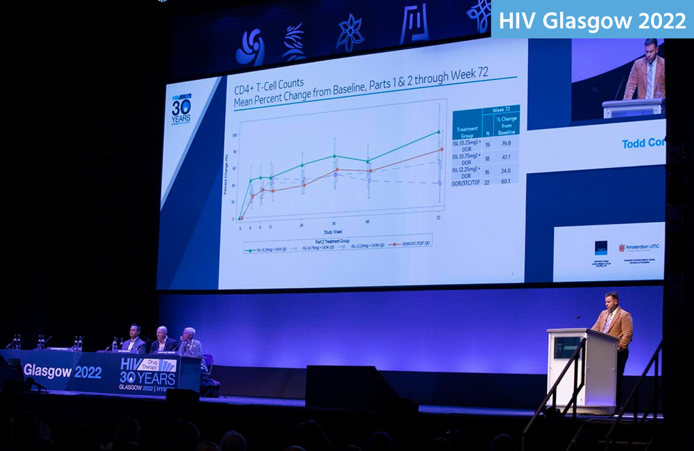 Todd Correll presenting at HIV Glasgow 2022. Image by Alan Donaldson Photography.