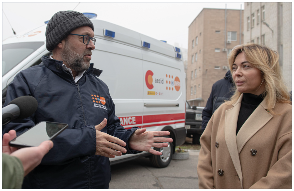 Jaime Nadal on mission in Kharkiv, November 2022. Image credit: UNFPA Ukraine