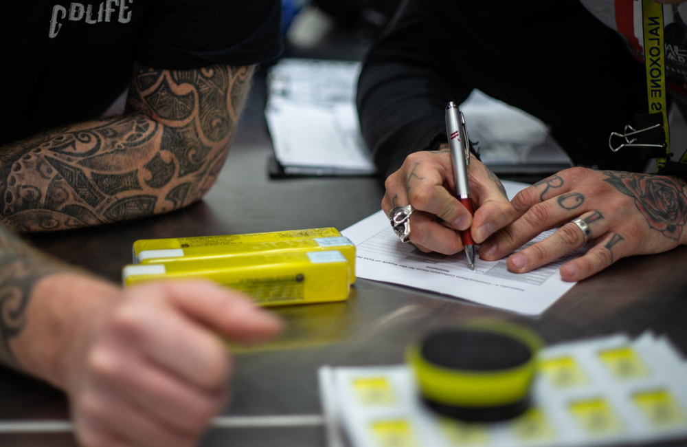 Naloxone at a needle exchange in Birmingham, UK. Nigel Brunsdon/nigelbrunsdon.com