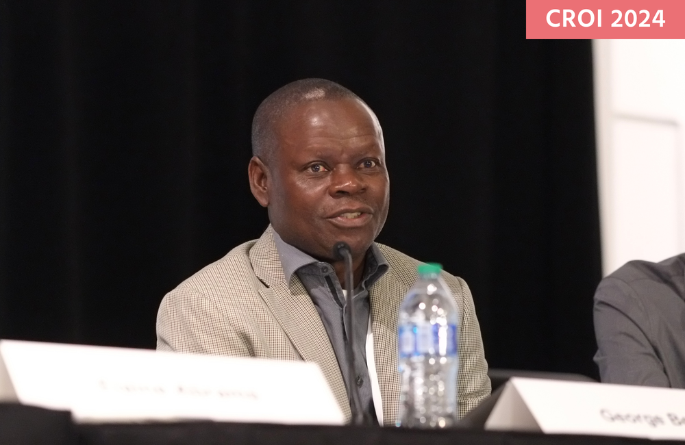 Dr George Bello at CROI 2024. Photo by Roger Pebody.