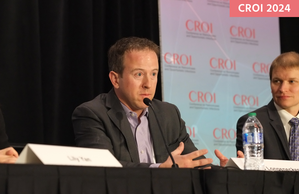 Dr Chris Longenecker at CROI 2024. Photo by Roger Pebody.