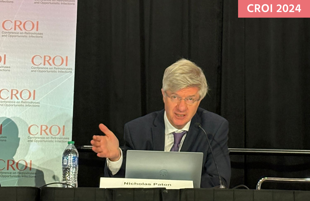 Professor Nicholas Paton at CROI 2024. Photo by Krishen Samuel.