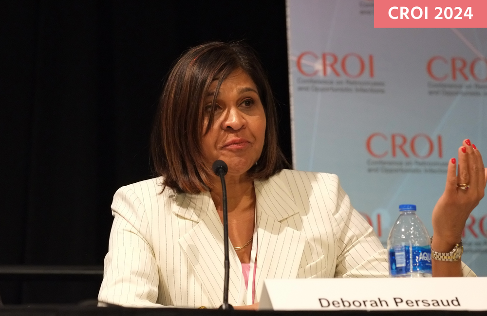 Dr Deborah Persaud at CROI 2024. Photo by Roger Pebody.