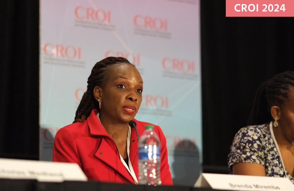 Dr Brenda Mirembe at CROI 2024. Photo by Roger Pebody.