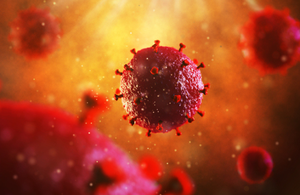 iStock An illustration of an HIV virus.
