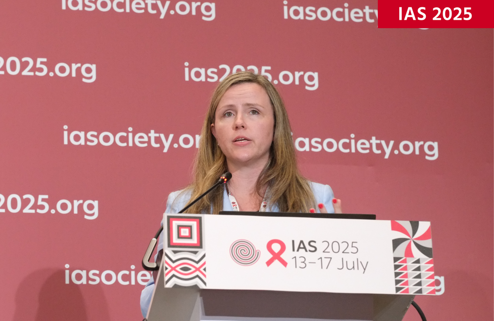 Carolyn Amole at IAS 2025. Image: Roger Pebody. Carolyn Amole at IAS 2025. She is talking into a microphone at a podium.